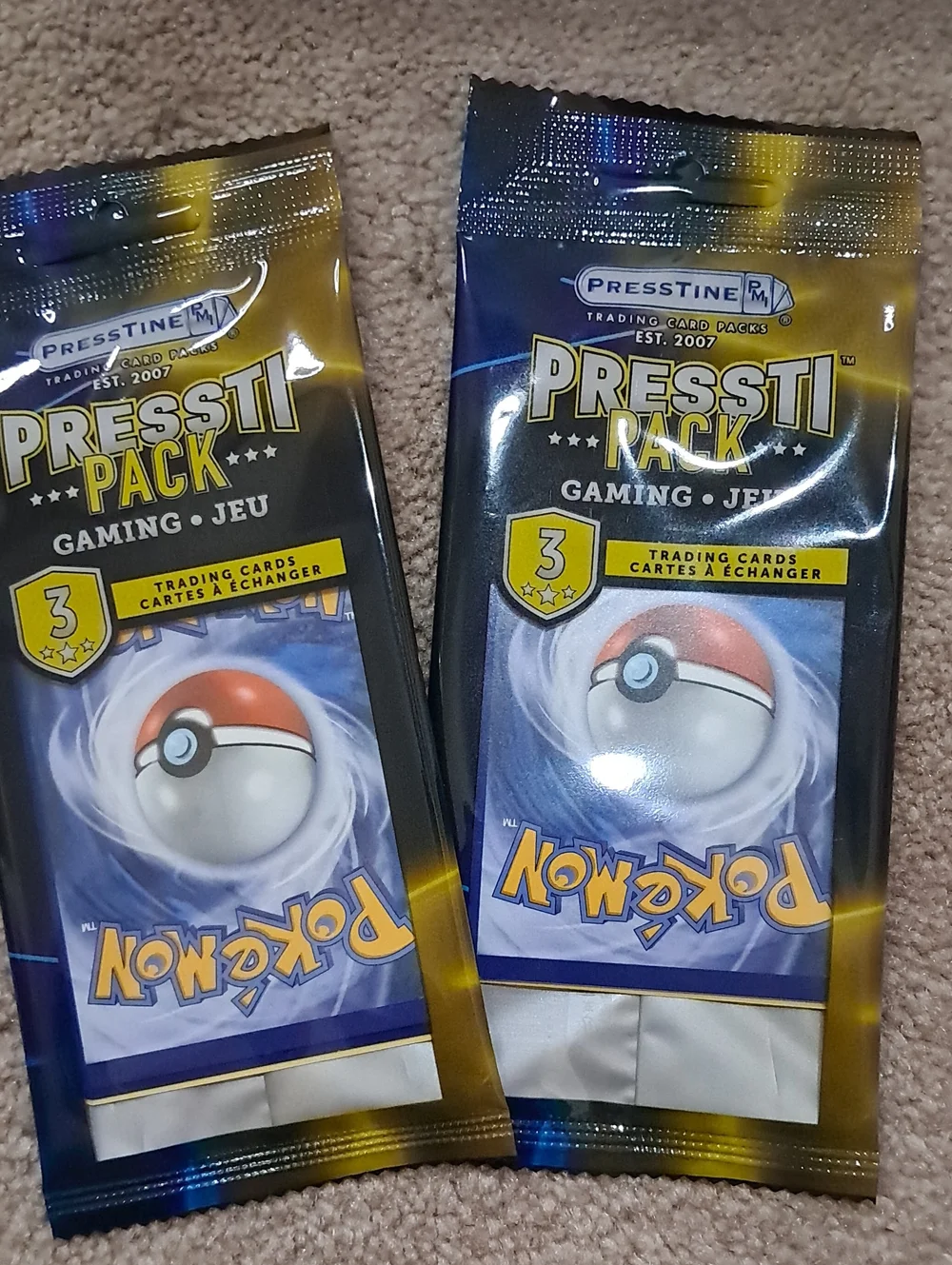 Presstine Pack Gaming Trading Card Booster - Black & Gold